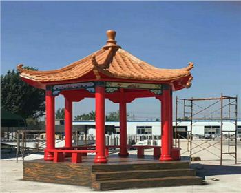 成都仿木涼亭是怎么做出來的？涼亭木紋漆就該這么做